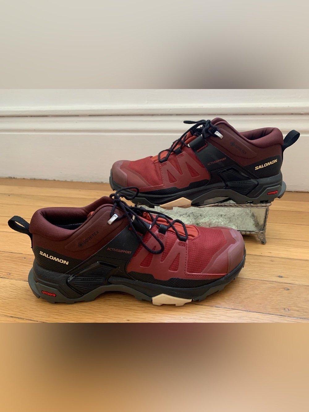 EUC SALOMON X ULTRA 04W Active Support 2-Tone Rust Walk/Run/Hike Shoes Size 7M